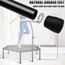 Newan 48'' Fitness Trampoline with Adjustable Handle Bar, Silent Trampoline Bungee Rebounder Jumping Cardio Trainer Workout for Adults - Max Limit 330 lbs