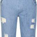 Women's Casual Stretch Adjustable Denim Bib Overalls Jeans Pants Jumpsuits Size XL