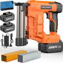 Nail Gun Cordless with Battery 4.0Ah 2, 2-in-1 18 Gauge Brad Nailer & Stapler, Includes 1600 Nails/Staples, Dual Mode Electric Nailer for Woodworking, Home Repairs, DIY, Carpentry