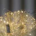 Joomer Christmas Net Lights - 12FT x 5FT 360 LED Plug-in Mesh Lights, Waterproof with 8 Modes, Timer, Connectable for Bushes, Trees, Garden, Outdoor Christmas Decor (Clear Wire, Warm White)