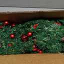 Christmas Garland,Christmas Garland with Lights Battery Operated,9 ft Rattan Artificial Flower Vine Plants Xmas Decorations for Indoor Outdoor Home Mantel Fireplace Stairs