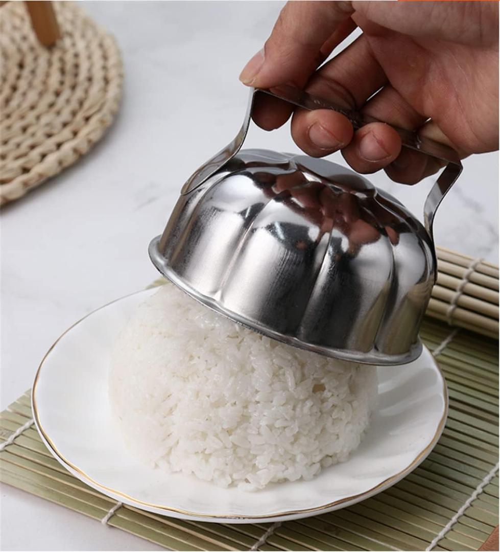 Stainless Steel Flower Petal Shape Fried Rice Press Mold & Egg Fried Rice Press Cutter for Dish Up Decoration