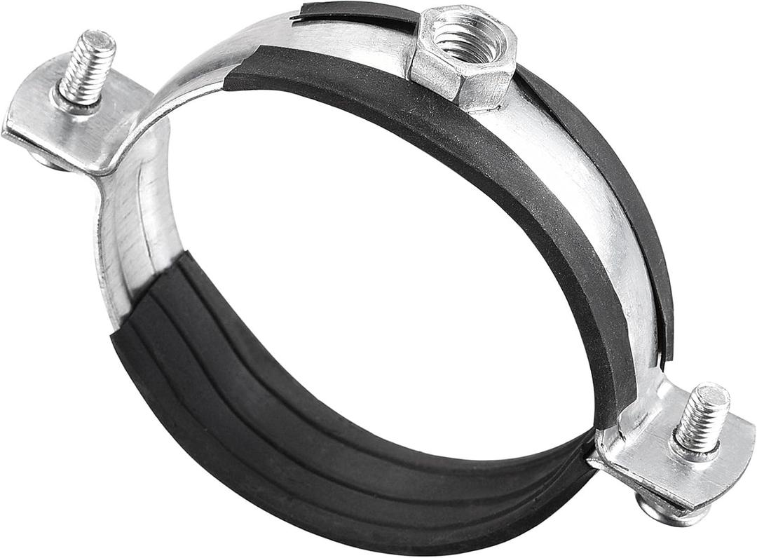 uxcell Adjustable Pipe Bracket Clamp, 2-1/2" (63mm) Wall Ceiling Mount Iron Pipe Strap Support 5pcs