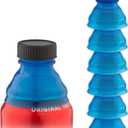 Reusable Soda Can Lids  6Pack SpillProof, SnapOn Covers for Freshness and Protection, Blue Can Toppers Set of 6