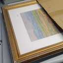 Golden State Art, 16X20 Ornate Vintage Photo Frame with White Mat for 11X14 Pictures or 16X20 Without Mat, Antique Gold Color