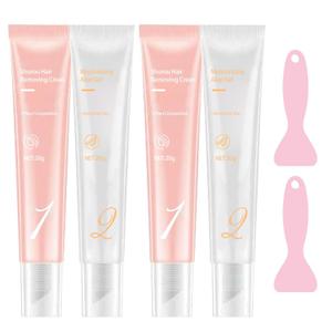 2 x Hair Removal Cream,2025 New Facial Hair Removal Cream Kit, Painless Hair Removal With Scraper,Facial Hair Removal for WomenFacial Hair Removal For Women With Scraper.