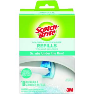 Scotch-Brite Disposable Toilet Scrubber Refills, Removes Rust & Hard Water Stains, 10 Disposable Refills Blue