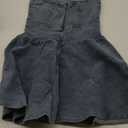 SHINFY Womens Summer Denim Dress Sexy Off Shoulder Strapless Bustier Corset Tube Pleated Mini Jean Dresses (Small, Blue)