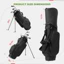 uniHimal Premier 14-Way Golf Stand Bag, Lightweight Leather Golf Bag for Men with Waterproof Design, Multiple Pockets, Dual Strap and Rain Cover Hood