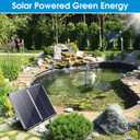 Biling Solar Pond Pump with Pond Filter, 70W Solar Panel, 660 GPH Solar Fountain Pump with Pond Filter Box Outdoor for Garden Ponds Water Feature Waterfall Pool