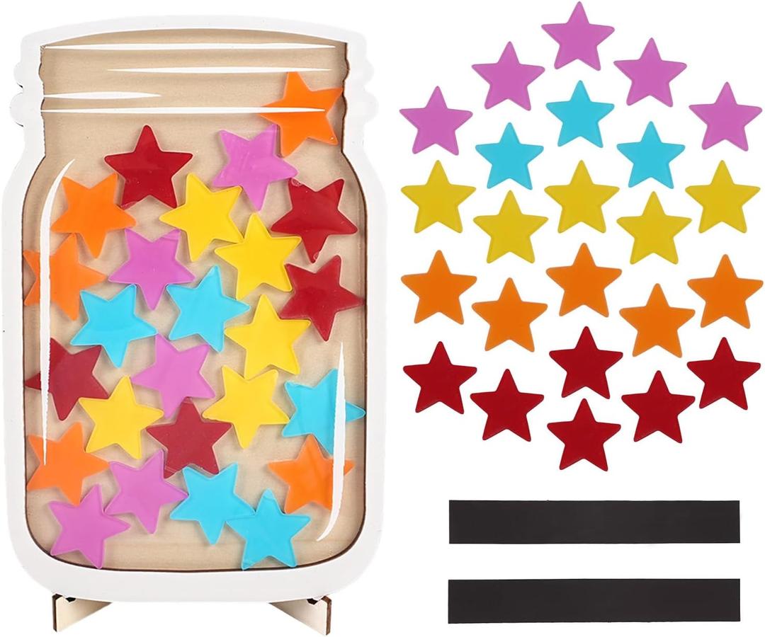 Reward Jar Classroom Magnetic Reward Jar for Classroom Board Personalized Stars Reward Jar for Kids Classroom Reward System