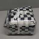 Jacquotha Washcloths 12 Pack Checkered - Wash Cloths for Showering (13"x13") in Black, Multi-Purpose Bathroom Face Cloths, Soft and Quick Dry