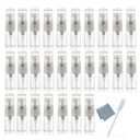 Elfenstall- 30pcs Mini Clear 2ml 5/8 Dram Atomizer Vial Glass bottle Spray Refillable Perfume Empty Sample Bottle Clean Cloth for Travel Party