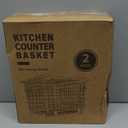 Wire Storage Basket for Kitchen Pantry: GGIU Stackable Kitchen Counter Organizers - Wire Organizing Bin for Produce Vegetable Potato and Onion Black