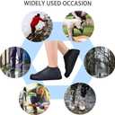 VBoo Waterproof Shoe Covers, Non-Slip Water Resistant Overshoes Silicone Rubber Rain Shoe Cover Outdoor cycling Protectors apply to Men, Women, Kids (Medium, Black)