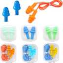 Ear Plugs for Swimming, Soft Ear Plugs for Sleeping Noise Cancelling, Reusable Ear Plug for Noise Reduction, Ear Protection, Silicone Earplugs for Swimming, Sleeping, Snoring, Work, Concerts, 6 Pairs