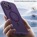 Faiono Magnetic for iPhone 15 Pro Max Case [Full Camera Protection][Military-Grade Protection][Compatible with MagSafe] Shockproof Protective Slim Phone Case for iPhone 15 Pro Max, Dark Purple