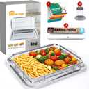 Air fryer Basket,Stainless Steel Oven Air Fryer Pan and Tray,Non-stick Air Fry Basket for Oven,Air Fryer Rack for Cooking Baking and Broiling 15.7"x11.6"-M (Argen)