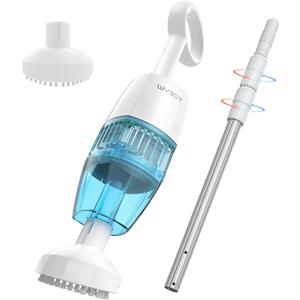 (2025 Upgrade) WYBOT Hyson 100 Handheld Pool Vacuum with Dual Suction Heads, Telescopic Pole, Deep Cleaning with 60 Mins Runtime, Hot Tub Vacuum Ideal for Above & Inground Pools, Spas (Blue)