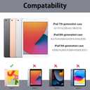 Kenke for iPad 9th Generation Case 2021/iPad 8th Generation Case 2020/iPad 7th Generation Case 2019 iPad 10.2 Inch Case with Left Side Pencil Holder & Hard PC Acrylic Transparent Back Shell (Purple)