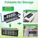 Upgraded Griddle Caddy for Blackstone,Foldable Griddle Accessories Prep Cart for 17"/36" Space Saving BBQ Grill Storage Organizer Box Paper Towel Holder J-Hooks Camper Picnic Ourdoor