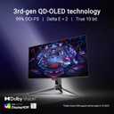 ASUS ROG Swift 32 4K OLED Gaming Monitor (PG32UCDM) - UHD (3840 x 2160), QD-OLED, 240Hz, 0.03ms, G-SYNC Compatible, Custom Heatsink, Graphene Film, 99% DCI-P3, True 10-bit, 90W USB-C