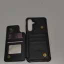 Vinich for Samsung Galaxy S25 FE Wallet Case with Card Holder, RFID Blocking Credit Slots Kickstand Shockproof Phone Cover for Women Men, Black