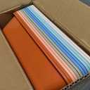 12 Pack Letter Size Flat Storage Paper Tray Organizer Bin Tray Plastic Stackable File Organizer for Classroom Library School Office Teacher Desktop Book Organization (Boho)