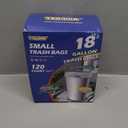 18 Gallon Trash Bags with Drawstring - 120 Count Heavy Duty 1.25 Mil Garbage Bags 68 Liter Tall Kitchen Bin Liners Unscented White for Home Yard Lawn