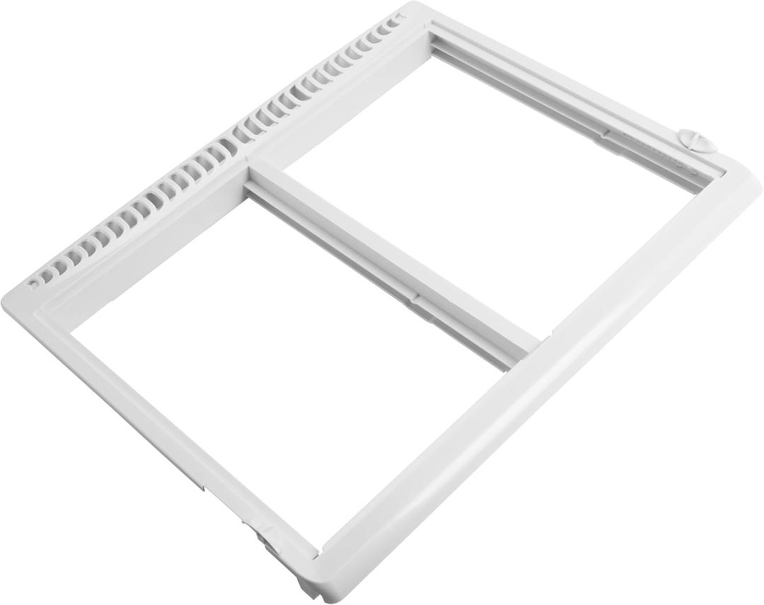 HECASA 240364790 AP4393266 240364718 Crisper Pan Shelf Frame Cover W/O Glass Compatible with Electrolux Frigidaire Refrigerator Drawer Cover White 240364729 240364716 240364796 1512533 Replacement