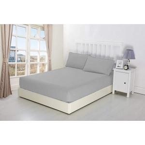 California Queen Size 3PC Fitted Sheet,1 Piece Fitted and 2 Pieces Pillow Сase, Color Silver Gray,Super Soft 600TC 100% Natural Cotton,California Queen Size Bed Fit to 15''Extra Deep Pocket Sheets