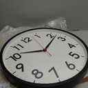 AKCISOT 18 Inch Wall Clock Large Silent Non-Ticking Wall Clocks Battery Operated - Analog Classic Clock Decorative for Living Room, Office, Home, School(Black)