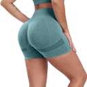CHRLEISURE Workout Shorts Sets for Women, High Waisted Gym Butt Lifting Scrunch Butt Seamless Shorts (L)