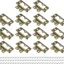 uxcell 14Pcs 3" x 1.4" Non Mortise Butterfly Hinge, Removable Loose Pin Hinge, Iron Cabinet Hinges with Mounting Screws for Doors, Windows, Furniture, Mobile Home/RV, Bronze