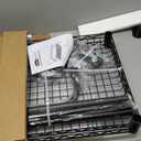 Leteuke Rolling Kitchen Carts with Wheels, 34" L x 17.5" W, 3-Tier Heavy Duty Utility Cart with Wood Tabletop, NSF Commercial Metal Serving Cart with Handle and Shelf Liner for Kitchen, Black