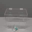 SEANADO Face Mask Dispenser Box Acrylic Glove Holder Hygiene Station with Lid for Disposable Emesis Bag, Shoe Cover and HairnetWall Mount Holes or Tabletop Holder