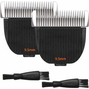 2 Pack Dog Grooming Replacement Blade Compatible with Oneisall Low Noise Dog Clippers, Dog Hair Vacuum Clipper Made of Ceramic Blade & Stainless Steel Blade Size9.5mm