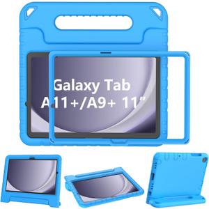 LTROP Kids Case for Samsung Galaxy Tab A11 Plus 11 Inch 2025 / A9 Plus 11 Inch 2023, Built-in Screen Protector, Shockproof Convertible Handle Stand Galaxy Tab A11 Plus / A9 Plus Case Cover, Blue