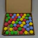 Sumind 48 Pieces Foam Balls Bulk Rounds Refill Balls Soft Foam Bullet Replacement Refill Pack for Blasters Guns for Kids Birthday Party Games Favors Gifts for Boys and Girls(Red, Blue, Green, Yellow)