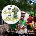 2 x SOL VIBES Christmas Irish Ornament 2025 - Irish Blessing, Irish Cross, Lucky Leprechaun, Gifts for Irish Family Men Women, Green Shamrock Xmas Decoration - Hanging Decor for Christmas Tree