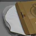 Spsyrine White Charger Plates, 13" Set of 6 Scalloped Seashell Plastic Table Chargers for Dinner Plates, Wedding, Thanksgiving Christmas Events, Party, Tabletop Decor.