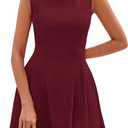 PRETTYGARDEN Summer Dresses for Women 2026 Elegant Classy Spring A Line Business Casual Work Graduation Cocktail Short Dress (Red, M)
