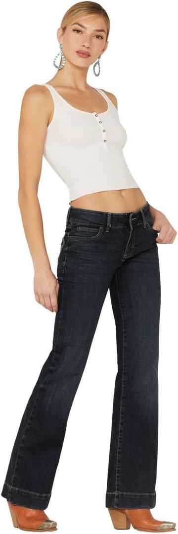 Wrangler womens Retro Mae Mid Rise Wide Leg Trouser Jeans, Samantha, 1-Sep US