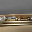 Double Curtain Rods 72-144 Inches for Windows, 1 Inch Diameter Adjustable Heavy Duty Drapery Rod with Aluminum Alloy Brackets and Finials, Modern Stylish Dual Curtains Rod, Brushed Gold