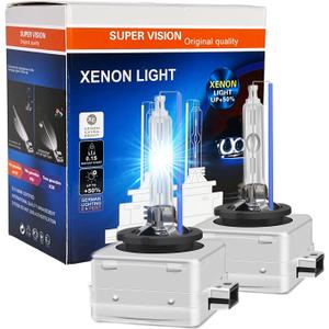 SOCAL-LED LIGHTING D1S 35W Xenon HID Headlight Bulbs - 6000K Crystal White - 66144 66140 85140 85415 OEM High Low Beam Direct Replacement - pack of 2