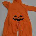 ACEHCEAR Baby Pumpkin Costume Baby Halloween Costumes Kids Hooded Romper Orange Onesie Unisex 12-20 months