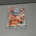 Fall Pumpkins Placemats Set of 4 Thanksgiving Orange Blue Green Leaves Linen Texture Washable Place Mats Non-Slip Heat Insulation Cotton Blend Table Mats for Kitchen Dining Party Decoration, 13"x19" (Sandy Brown Pumpkin)