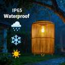 Cooo Solar Lanterns Waterproof Outdoor Solar Lantern Lid for Women Mom Grandma Outdoor Table Lamps Garden Yard Decor (Cylinder, 2)