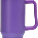 40oz Insulated Travel Mug Tumbler With Handle and Straw,Stainless Steel Double Wall Vacuum Cup Keep Drink Cold and Hot (Purple)