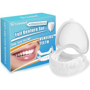 Towave Temporary Veneers Teeth for Women and Men, Temporary Tooth Replacement Kit, Nature and Comfortable